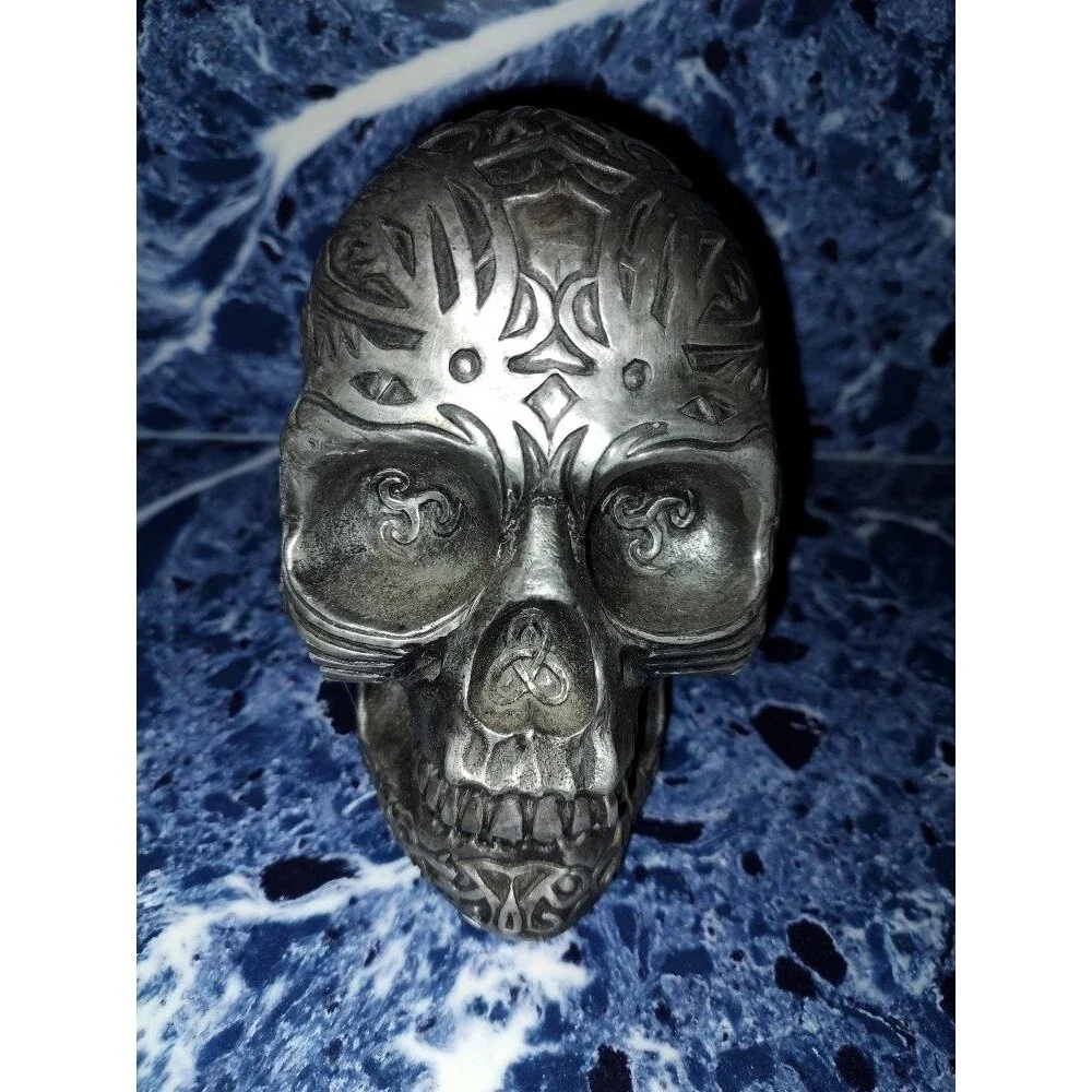 VTG A.A.D.L.P Adams Apple 1998 WUI Tribal Tattoo Skull Pewter Gothic Halloween
